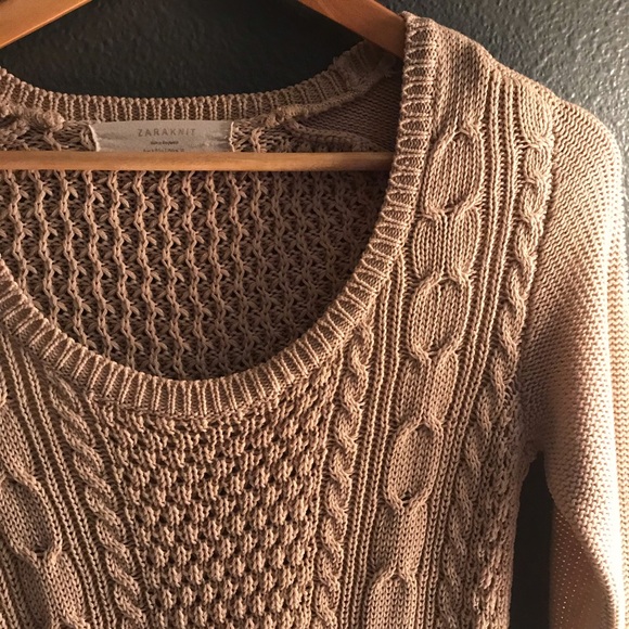 Zara Sweaters - Beige Knitted Sweater Zara Sweaters - Beige Knitted Sweater